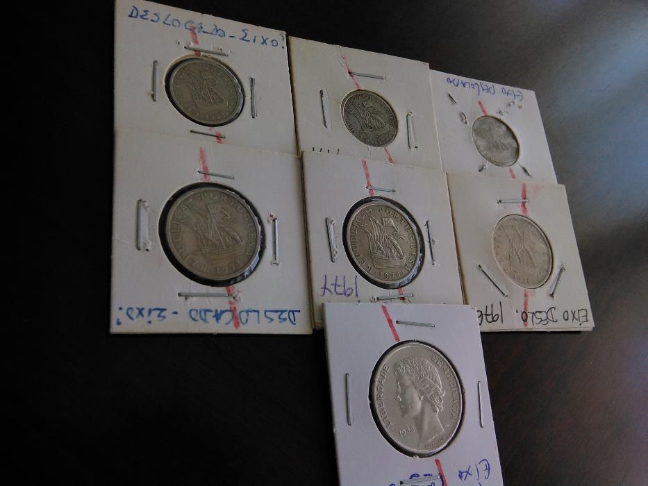 Moedas com eixo deslocado/defeito de cunhagem/erros de cunho (são 21)*