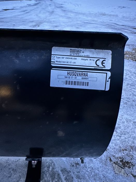 Pług Husqvarna  model 544  SNOWBLADE  48” 122cm do traktorka kosiarki