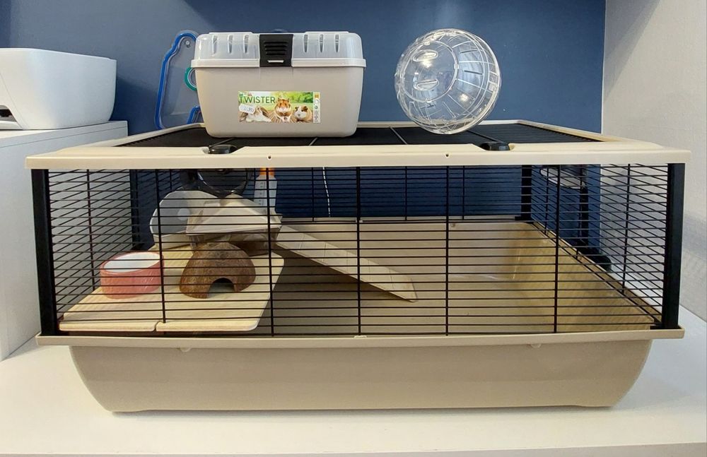 Klatka dla chomika gryzonia transporter kula zestaw