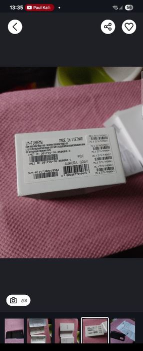 Smartfon LG Wing 8/128GB 5G 6.8" Szary LMF100EMW dual sim aurora gray