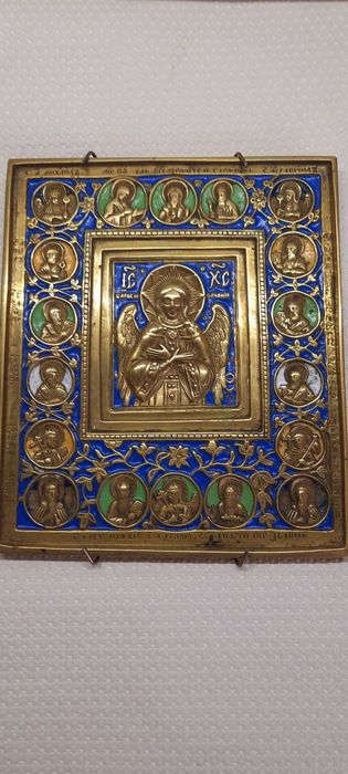 Икона Спас "Благое Молчание"19век,4 эмали.Смотрите все мои объявления!