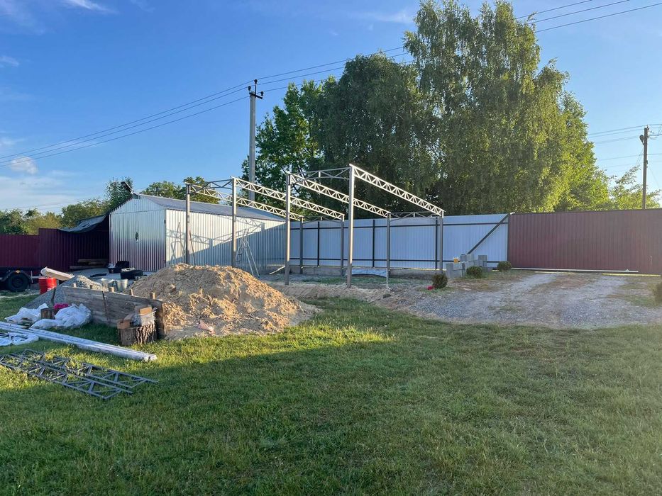 Навіс для авто 8х4 | Автонавіс | Накриття для машини | Навіс Збери Сам