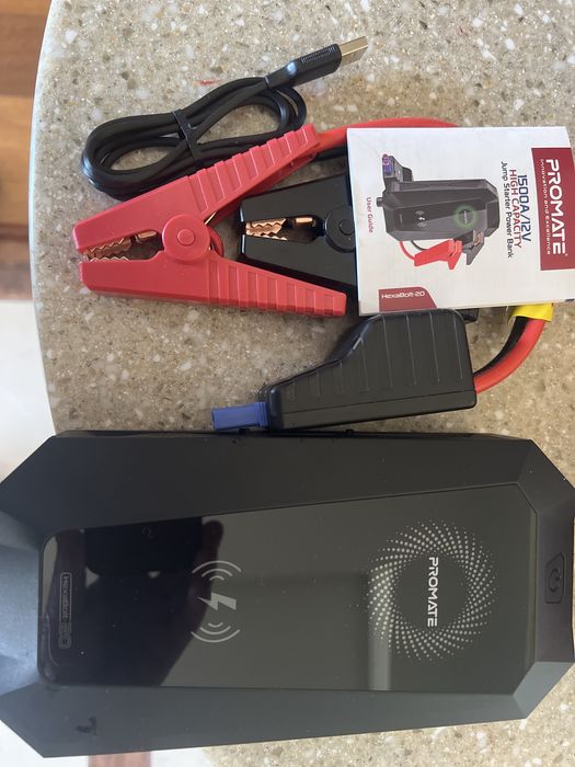 Мобільний пускозарядний пристрій Promate 19200 m/Ah black (hexabolt-20.black) HexaBolt-20 19200 mAh 1500A Jump Star