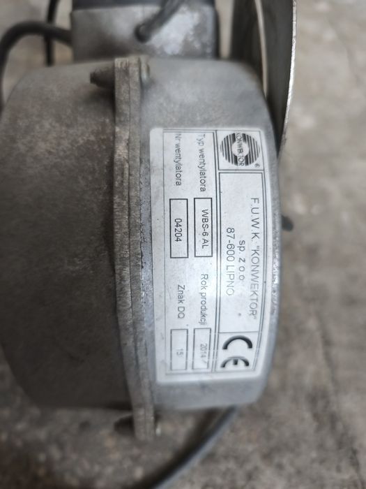 Wentylator do pieca CO w stanie bardzo dobrym. WBS-6 AL