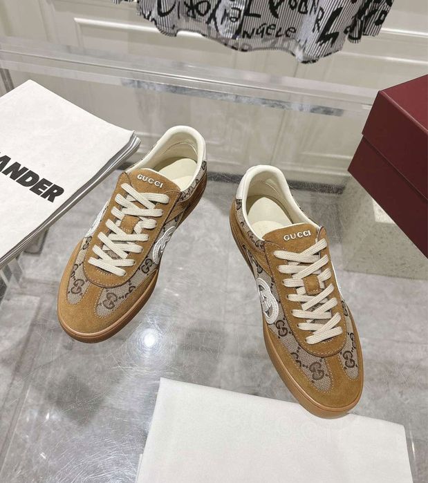 Trampki GUCCI monogram zamsz