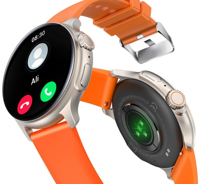 smartwatch męski rubicon rncf12 tytan/orange smarub245