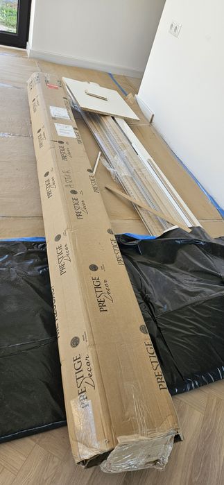 Listwa przypodłogowa MDF z frezem biała L8/2 8 cm - Prestige Decor