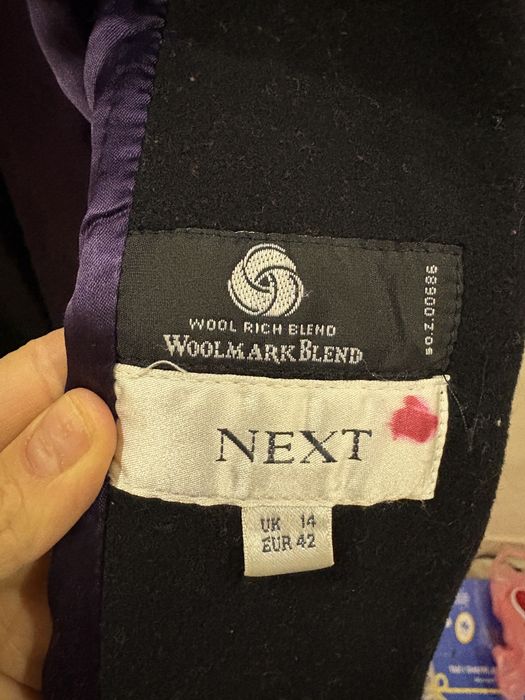 Вовняне пальто прямого крою EUR 42/ UK 14