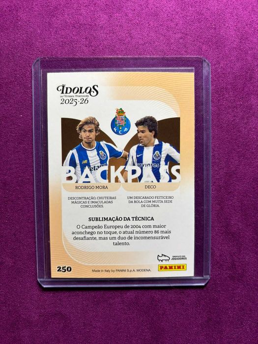 Rodrigo Mora / Deco Backpass card Panini Idolos 25-26