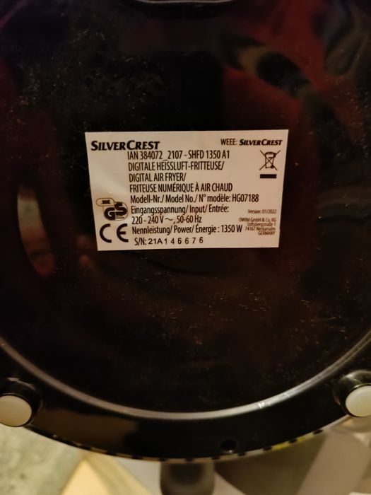 Air Fryer silvercrest hg07188