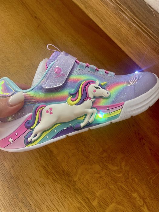 Нові светящиеся кроссовки кросівки Skechers з єдиноріжкою 32 р