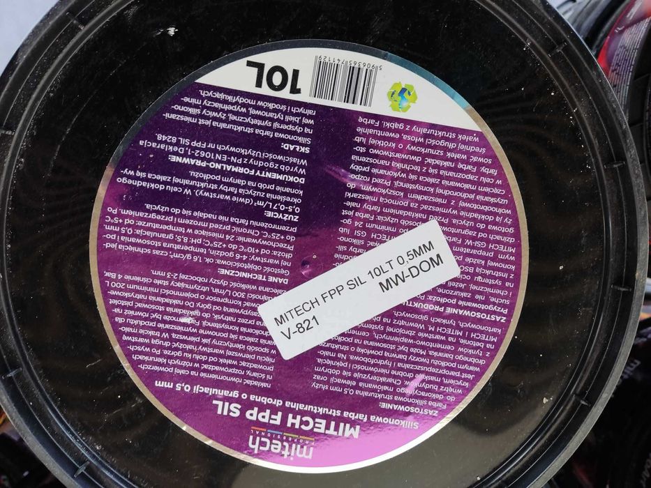 Farba silikonowa strukturalna drobna 0,5 elewacyjna kolor  biały