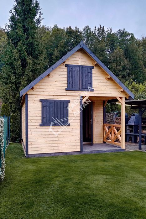 Domek drewniany, letniskowy, ogrodowy, 4x6, domki, FOX II