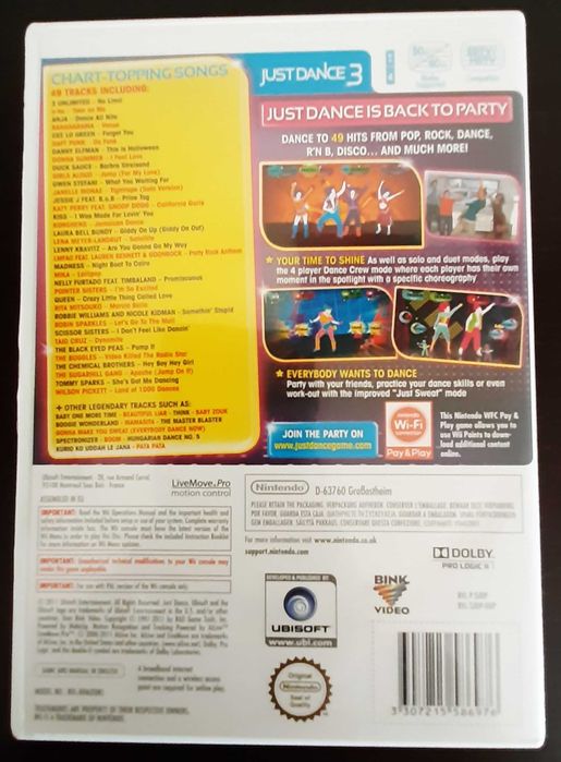 Wii JOGO - Just Dance 3