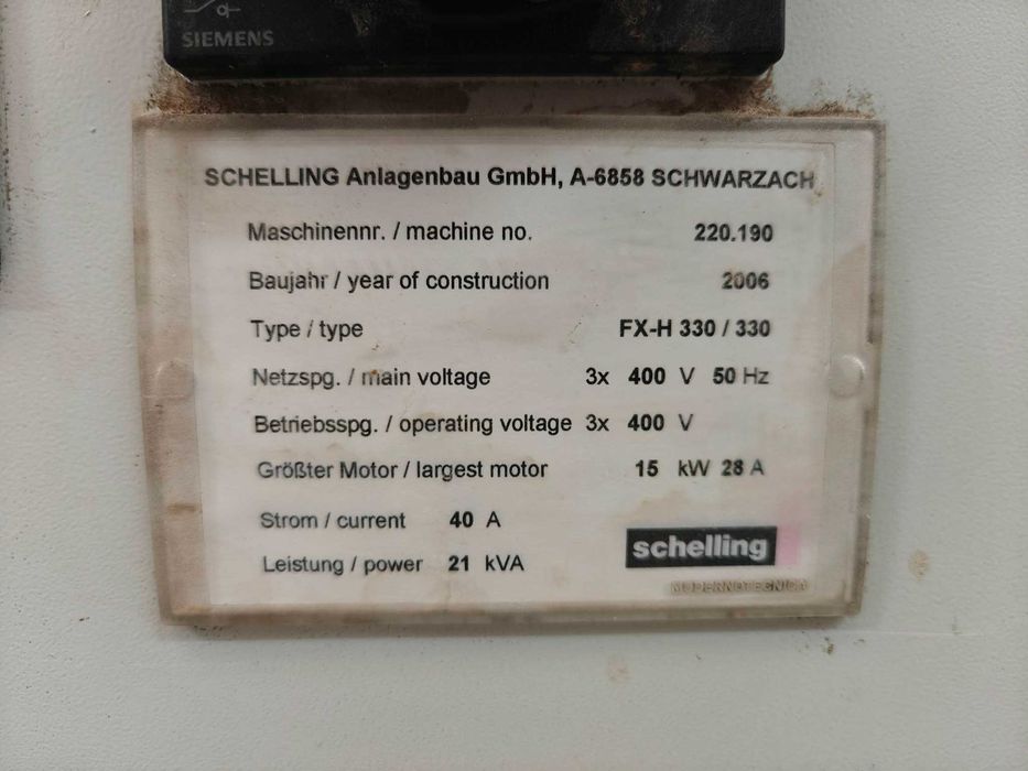Piła panelowa SCHELLING FXH 330