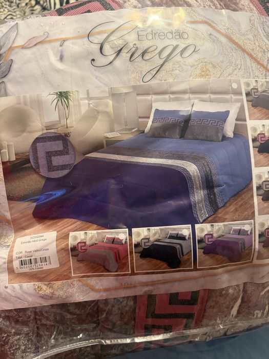 Edredao casal novo com almofadas