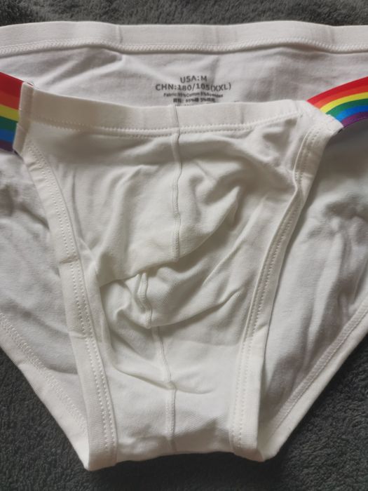 Slipki męskie białe rozmiar M nowe