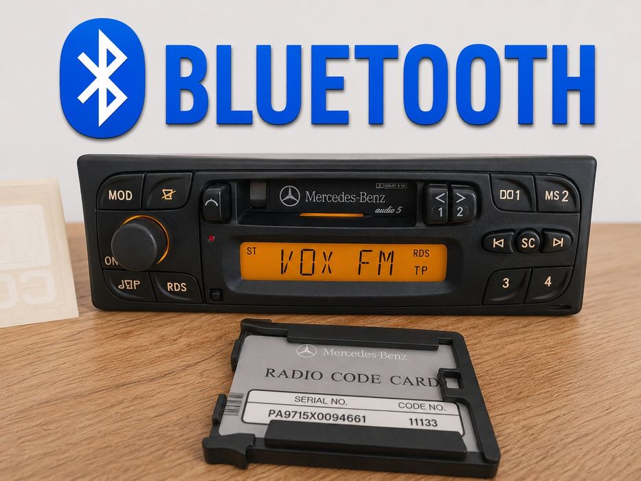 Radio Mercedes Audio 5 rds Bluetooth mp3 w124 w201 r129 w140 r107