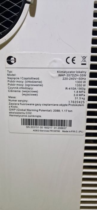 Przenośny klimatyzator