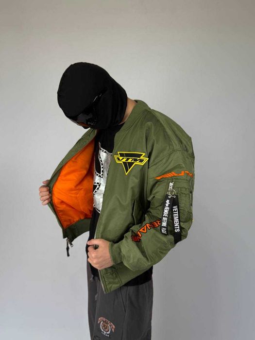 Бомбер Vetements Alpha Industries Edition Racing Green Bomber куртка S