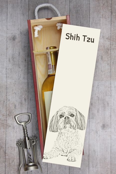 Shih Tzu pudełko na wino z psem Art-Dog