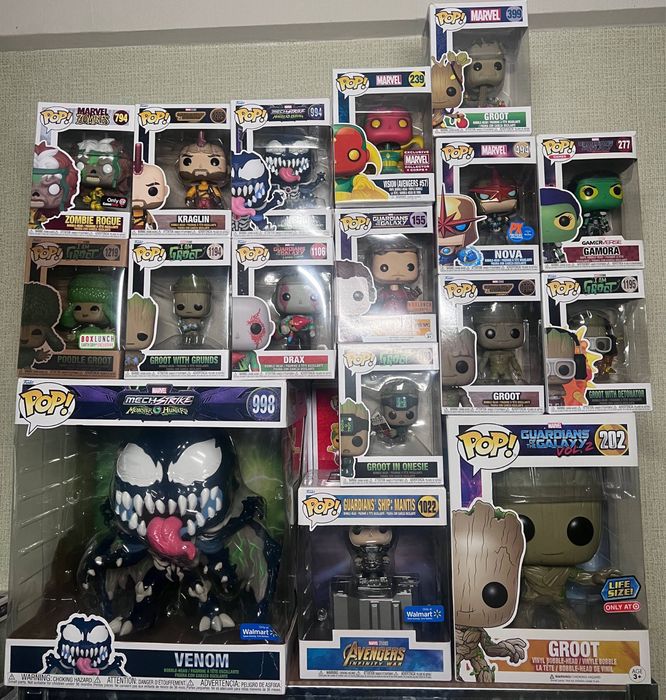 Funko Pop фігурки Marvel — Guardians of the Galaxy, Groot, Venom, Drax, Star-Lord
