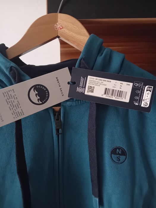 North Sails xxl bluza męska rozpinana z kapturem bawełna 100%