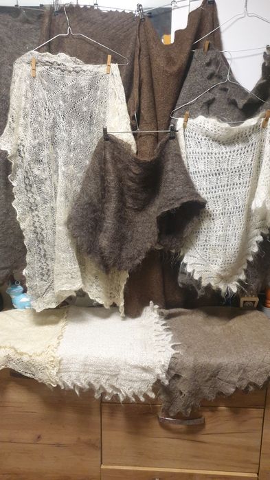 Пуховый платок из козьего пуха