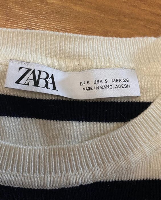 Top w paski Zara crop top S rozmiar