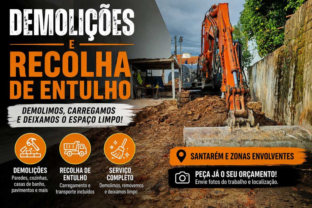 Demolições e Recolha de Entulho – Santarém