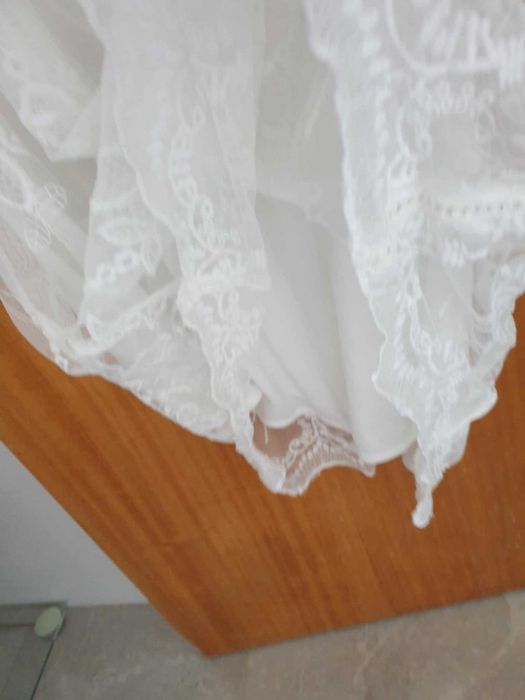 Vestido longo bordado