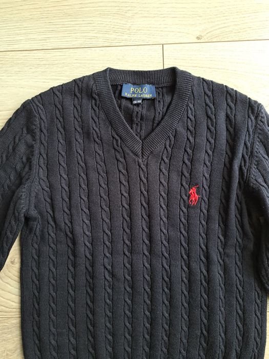Granatowy swetr Polo Ralph Lauren r. 134-140