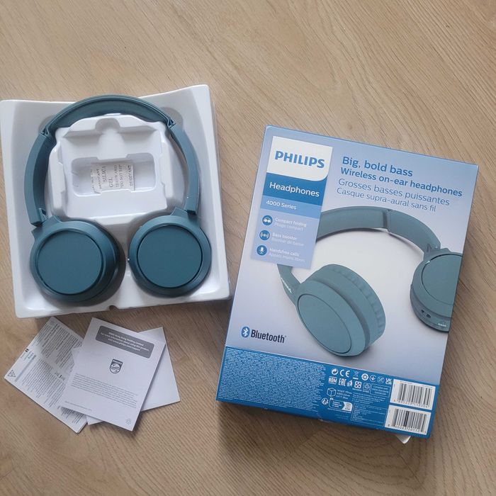 Słuchawki bezprzewodowe Philips TAH4205 + kabel USB C - na gwarancji