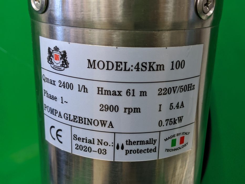 Насос глибинний для води SKM 100 на латунних крильчатках