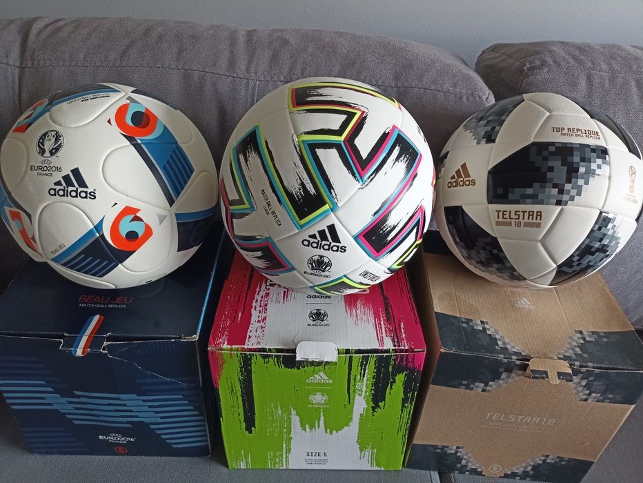 Trzy piłki adidas