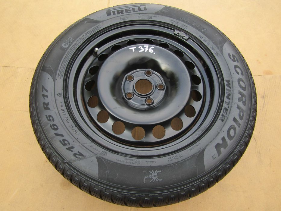 Koło Zapasowe Dojazdowe 17 VW Tiguan II 2 Skoda Kodiaq Seat Tarraco Audi Q3 opona 215/65 17 piasta 57,1 mm