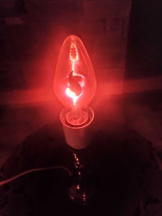 Żarówka świeczka Płomyk Płomień na wietrze 1 Watt 230 V