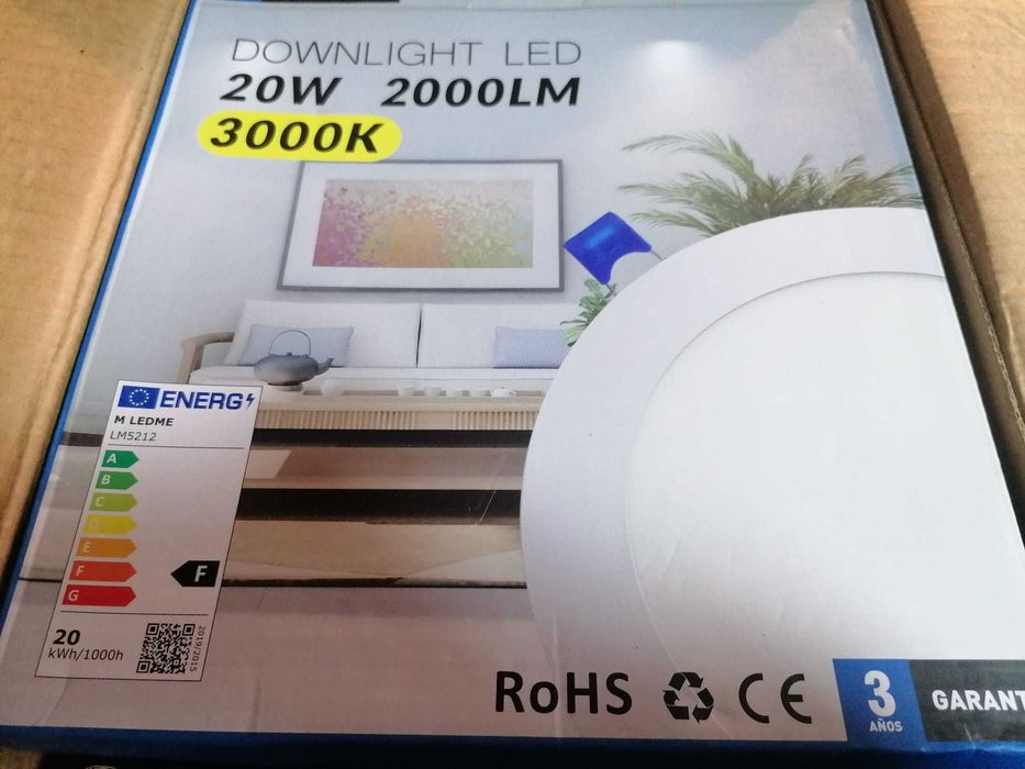 Led circular luz quente