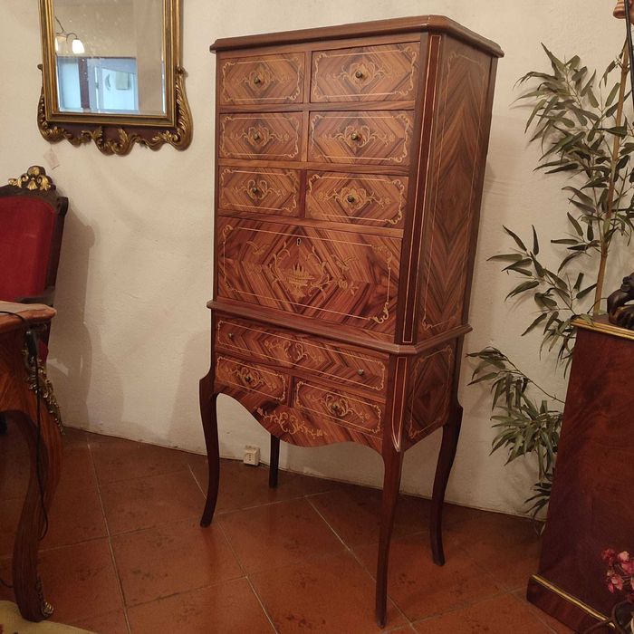 Contador/ Papeleira Luíz XV em pau santo