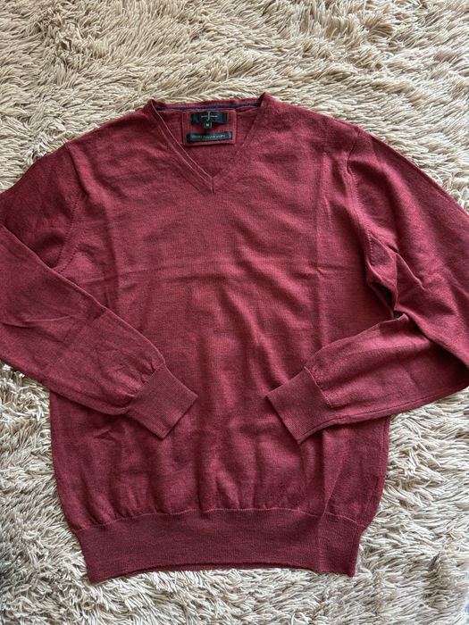 Jasper conran m светр джемпер бордо італія 100% вовна