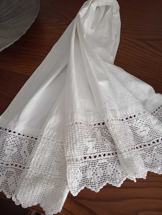 Toalha para lavatório antigo