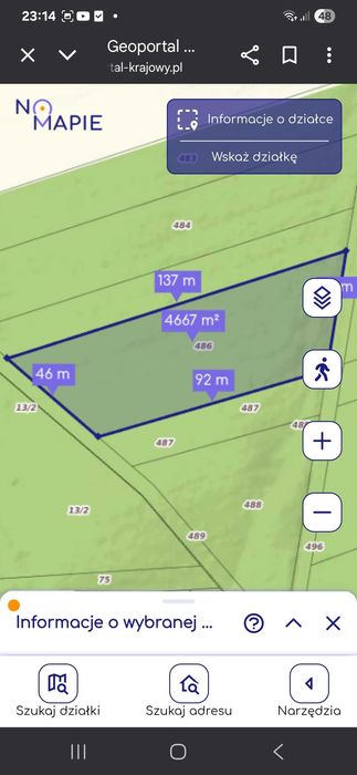 Okazja , sprzedam las 60-cio letni z działką