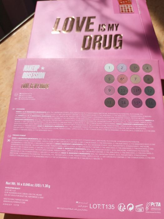 Палетка тіней для повік Love Is My Drug. Makeup Obsession