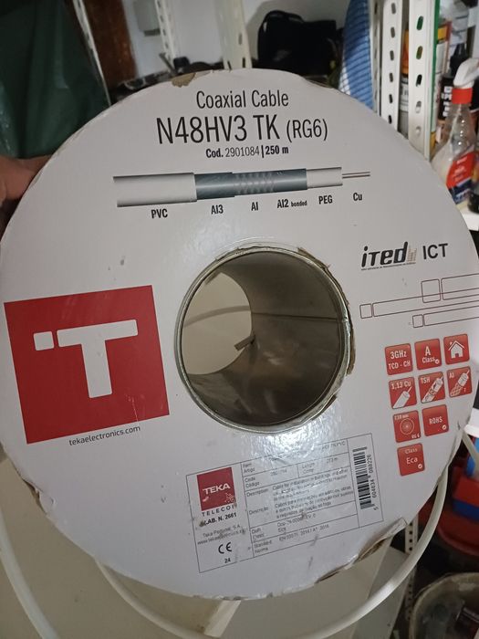 Cabo tv  coaxial RG6 TK PC