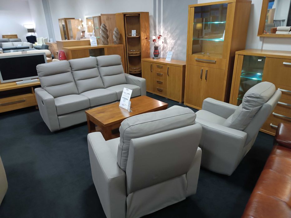 -40% Outlet Nowy Komplet Alex II w Skórze Naturalnej + Relax MEBLE PYKA Producent