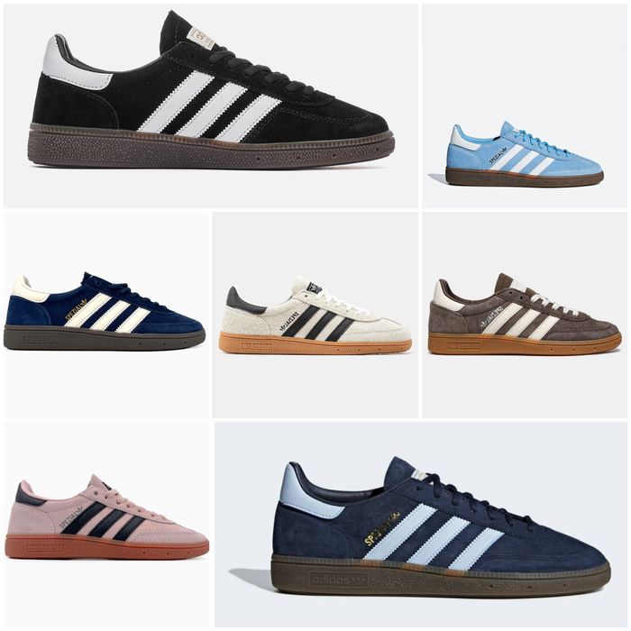 р36-45 Кросівки Adidas Spezial Handball Black Blue White Pink Brown