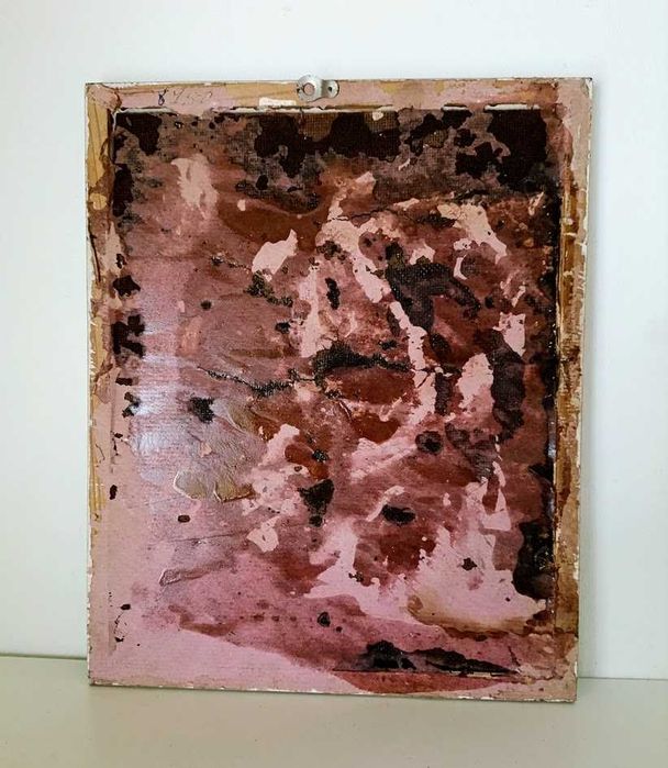 Quadro século XX com ilustração antiga de natureza