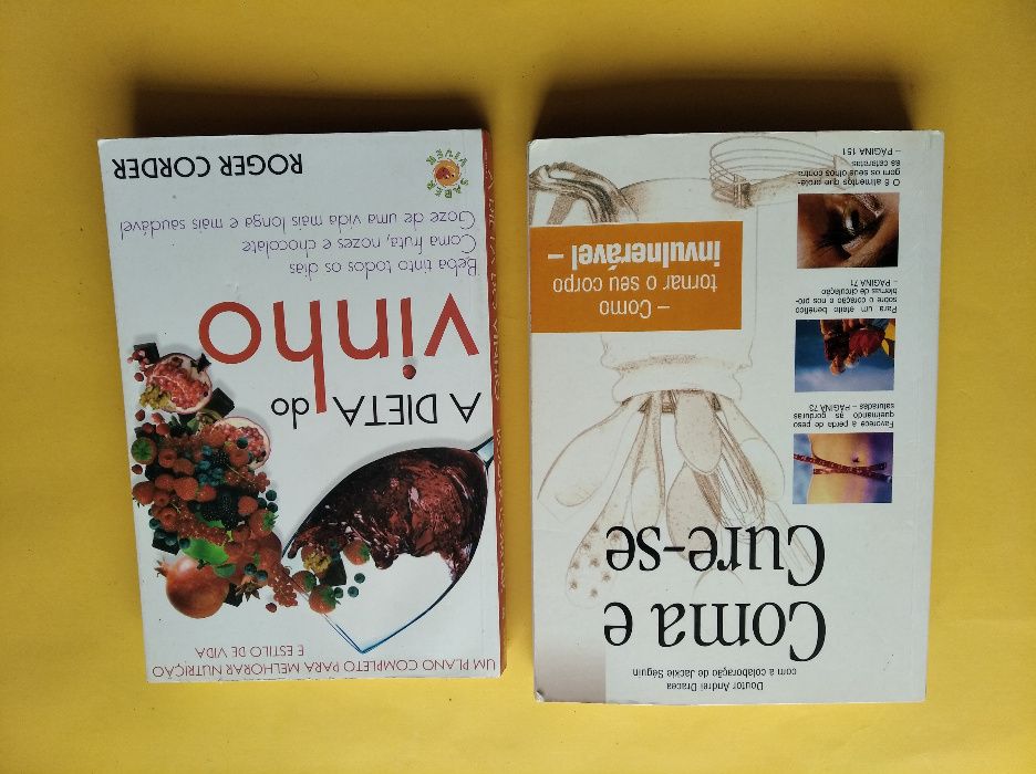 Diversos livros sobre saúde, nutrição alimentos, medicina
