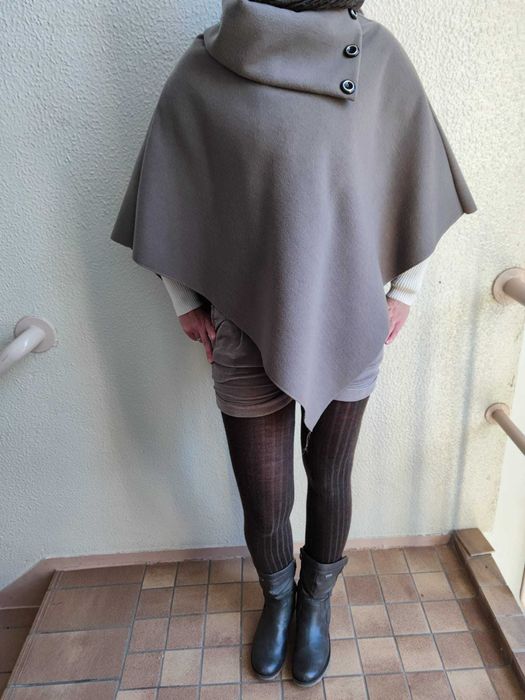 Ponczo jesienne khaki - S/M