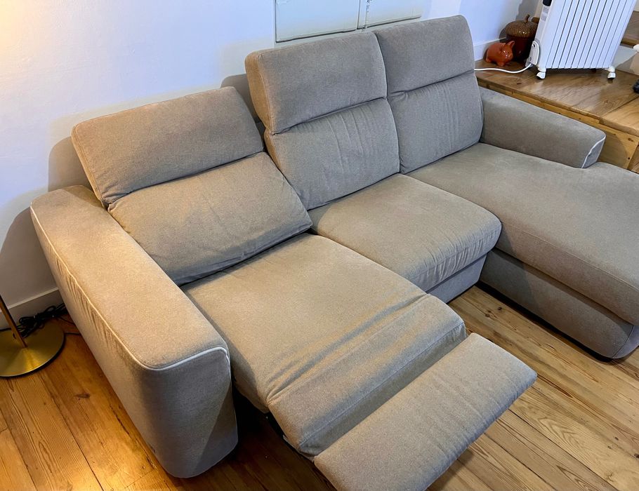 Sofá Divani & Divani Elétrico c/ Chaise Longue - Transporte Incluído